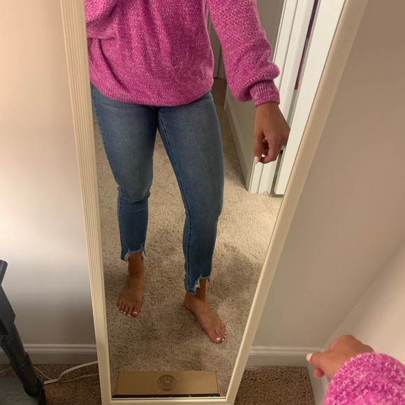 Shop the Mint pink balloon sleeve sweater - Picture 3 of 4